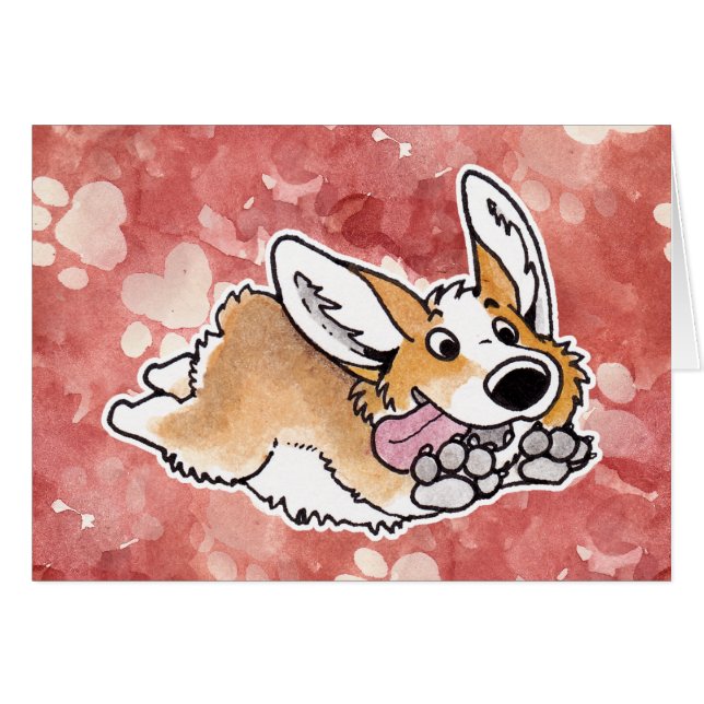 Corgi Hälsningskort (Framsidan Horizontal)