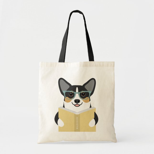 Corgi-handväskor Tygkasse (Framsidan)