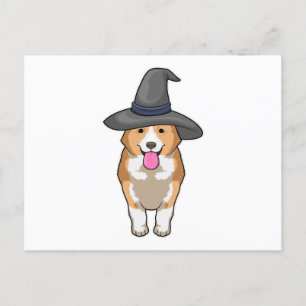 Corgi Häxa Vykort