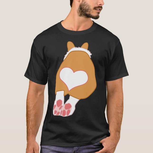 Corgi Heart Butt 963 T Shirt (Framsida)