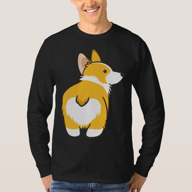 Corgi Heart Butt T Shirt (Framsida)