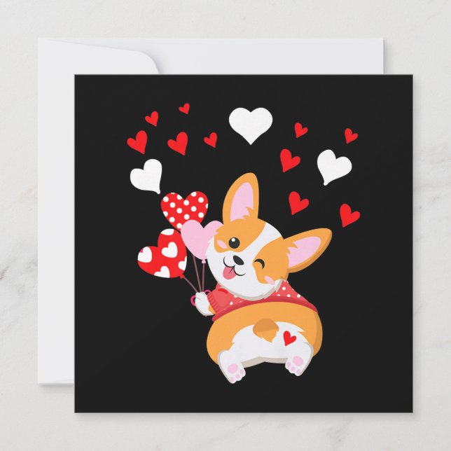 Corgi Heart, gissa vad Corgi Butt Inbjudningar (Framsida)