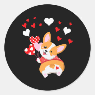 Corgi Heart, gissa vad Corgi Butt Runt Klistermärke