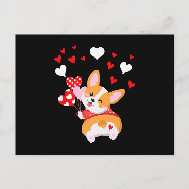 Corgi Heart, gissa vad Corgi Butt Vykort (Framsida)