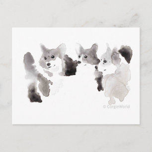 Corgi-Hearted-vykort Vykort