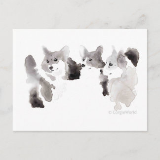 Corgi-Hearted-vykort Vykort