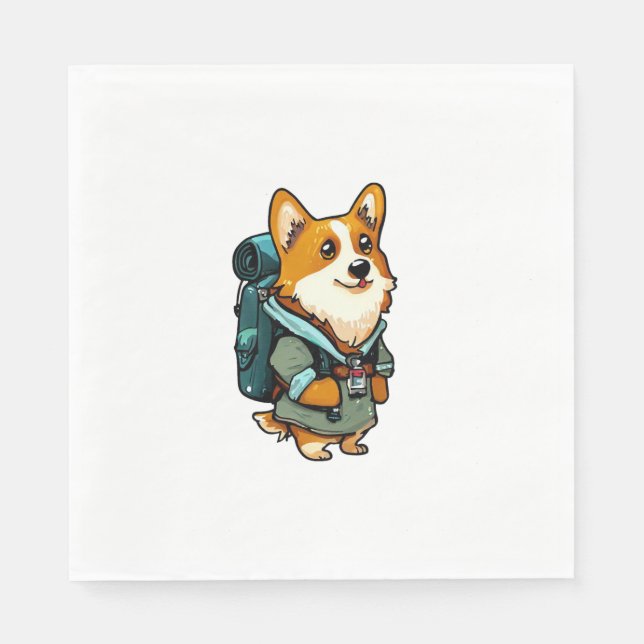 Corgi Hiking och Camping Pappersservett (Framsidan)