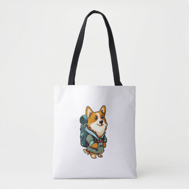 Corgi Hiking och Camping Tygkasse (Framsida)