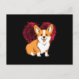 Corgi hjärta kärlek gåva Corgi Alla hjärtans dag Vykort