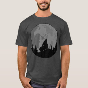 Corgi Howling Måne Hund Funny Women Doggy Måne Kär T Shirt