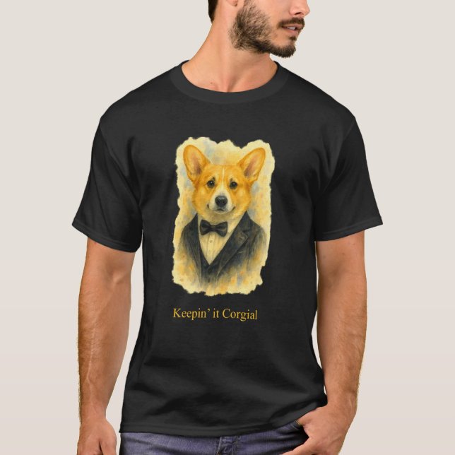 Corgi Humor - Keepinu2019 det Corgial T Shirt (Framsida)