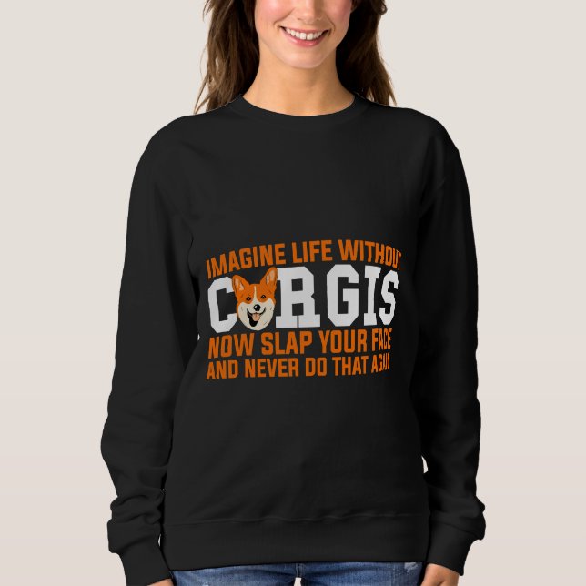 Corgi Hund 1042 T Shirt (Framsida)