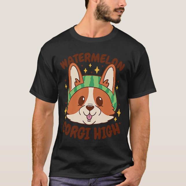 Corgi Hund 8 T Shirt (Framsida)