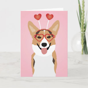 Corgi Hund Alla Hjärtans Dag Kort