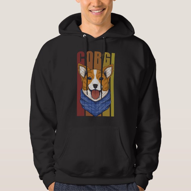 Corgi Hund älskare Hoodie (Framsida)