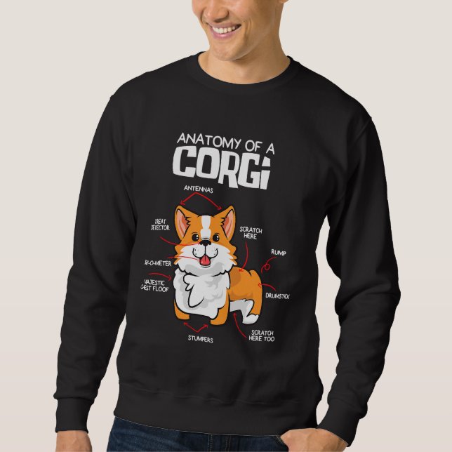 Corgi Hund anatomi Corgi Lång Ärmad Tröja (Framsida)