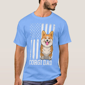 Corgi Hund Apparel American Flagga Corgi Älskare f T Shirt
