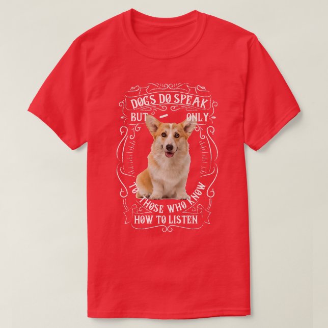 Corgi Hund aveln Hundar do tala  T Shirt (Design framsida)