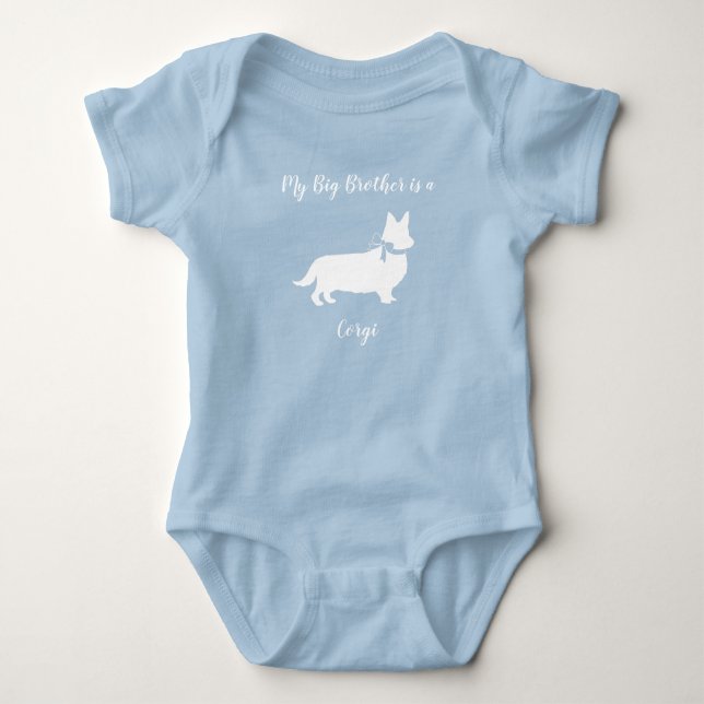 Corgi Hund Baby Shower Valp T Shirt (Framsida)
