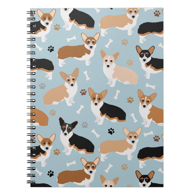 Corgi hund ben och klövar anteckningsbok (Framsidan)