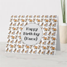 Corgi Hund Birthday Card