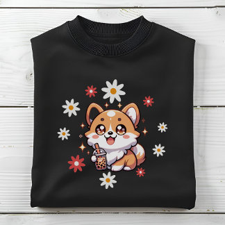 Corgi Hund Boba Tea Bubble Tea Älskare T Shirt