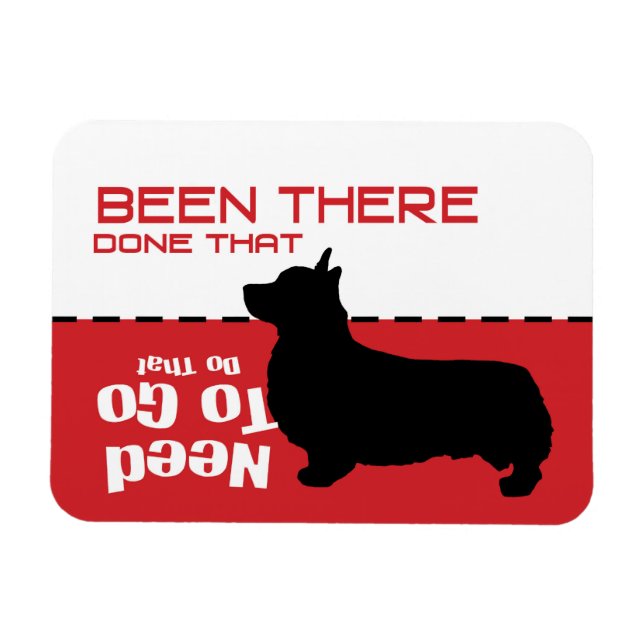 Corgi Hund Borta Potty Magnet - släpp ut hund (Horisontell)