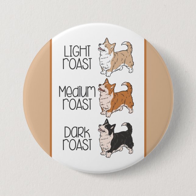 Corgi Hund & Coffee Knapp (Framsida)