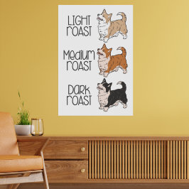 Corgi Hund & Coffee Poster