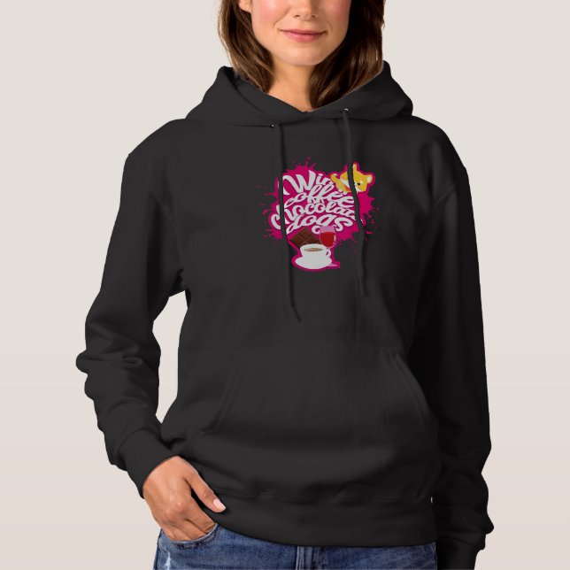 Corgi Hund Corgi Hund Drinking Coffee Red Vin T Shirt (Framsida)