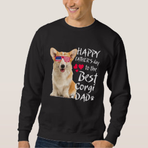 Corgi Hund Cute American Flagga The Best Corgi Pap Lång Ärmad Tröja