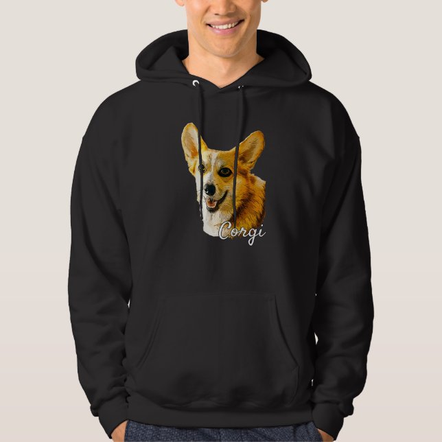 Corgi Hund Cute Corgy Puppy Owner Hoodie (Framsida)