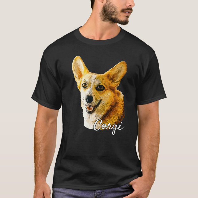 Corgi Hund Cute Corgy Puppy Owner T Shirt (Framsida)