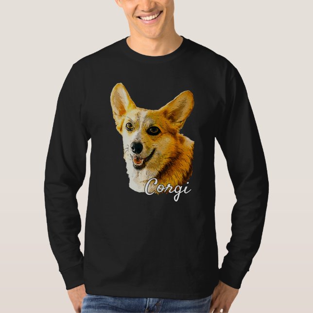 Corgi Hund Cute Corgy Puppy Owner T Shirt (Framsida)