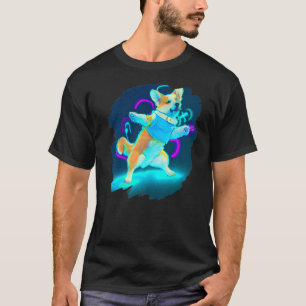 Corgi Hund Dancing Retro Breakdance Dancer T Shirt