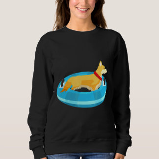 Corgi Hund Flytande River Puppy Tubing T Shirt