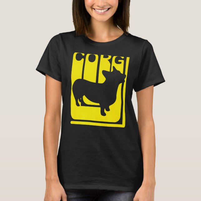 Corgi Hund Funny T Shirt (Framsida)