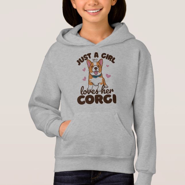 Corgi Hund Girls Slay T Shirt (Framsida)