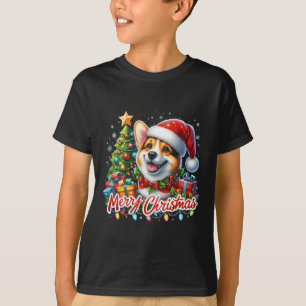 Corgi Hund God jul Corgmas Matching Christm T Shirt