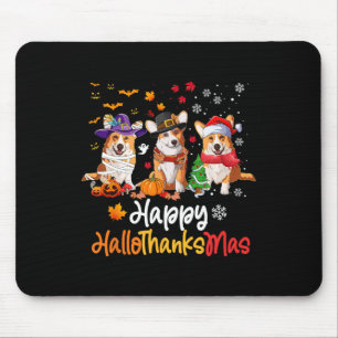 Corgi Hund Halloween jul Lycklig Hallothanksmas Musmatta