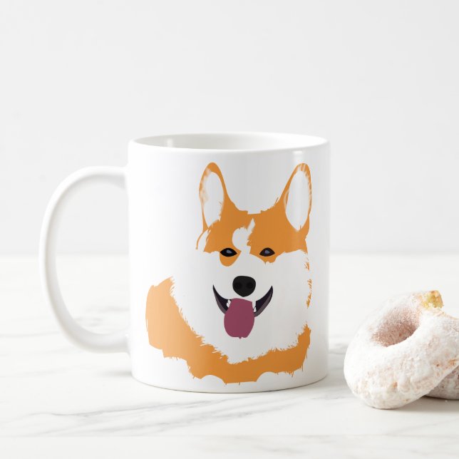 Corgi hund husdjur  kaffemugg (Med munk)