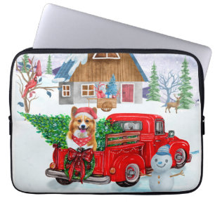 Corgi Hund i julleveransen Lastbil Snö Laptop Fodral
