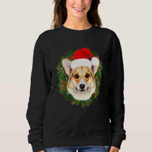 Corgi Hund i Santa Hat God jul Hundar Julafton T Shirt