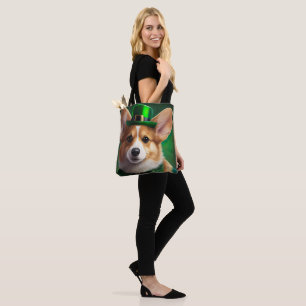 Corgi Hund i St. Patrick Dress Tygkasse
