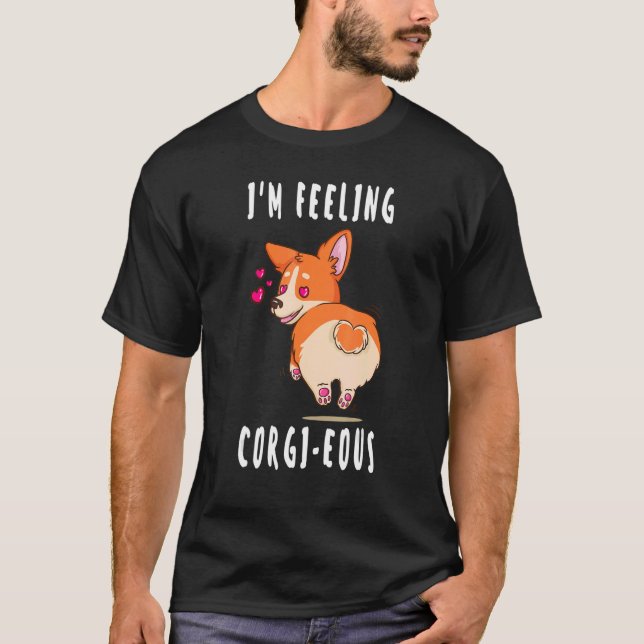 Corgi Hund Im känner Corgieous Corgi T Shirt (Framsida)