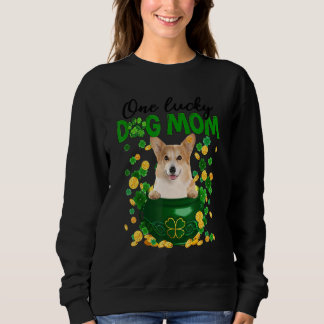 Corgi Hund Irish Grönt Shamrock St Patrick's Da T Shirt