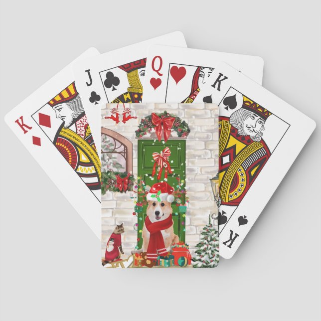 Corgi Hund jul Casinokort (Baksidan)