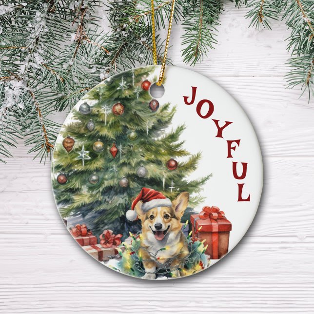 Corgi Hund jul Julgransprydnad Keramik (Skapare uppladdad)