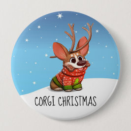 Corgi Hund Jul Knapp