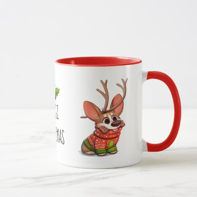 Corgi Hund jul Mugg (Höger)